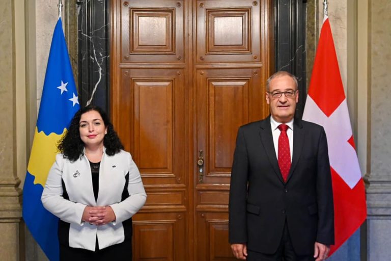 Presidentja Osmani takohet me Presidentin e Konfederatës Zvicerane, Sh.T. Guy Parmelin