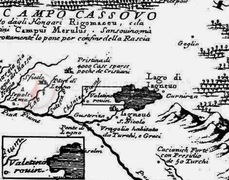 Falsifikimet e hartës së atlasit të V. M. Coronelli-t të botuar më 1689  në Venedik