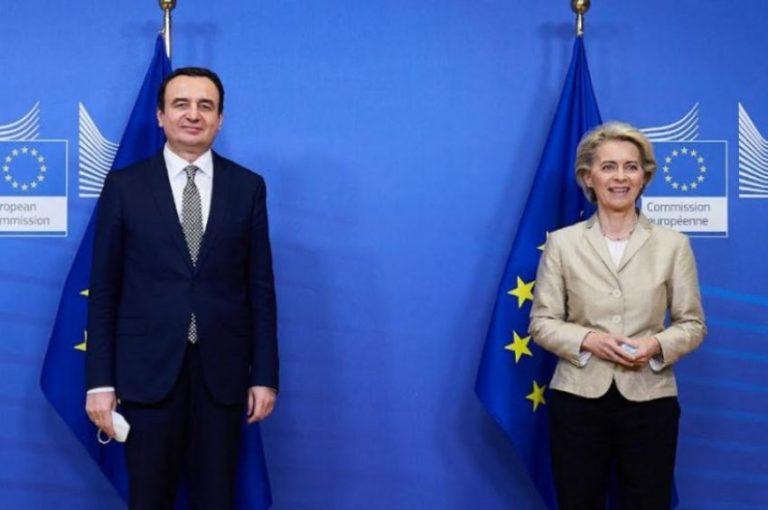 Kryeministri Kurti u takua në Bruksel me Presidenten e Komisionit Evropian, Ursula von der Leyen