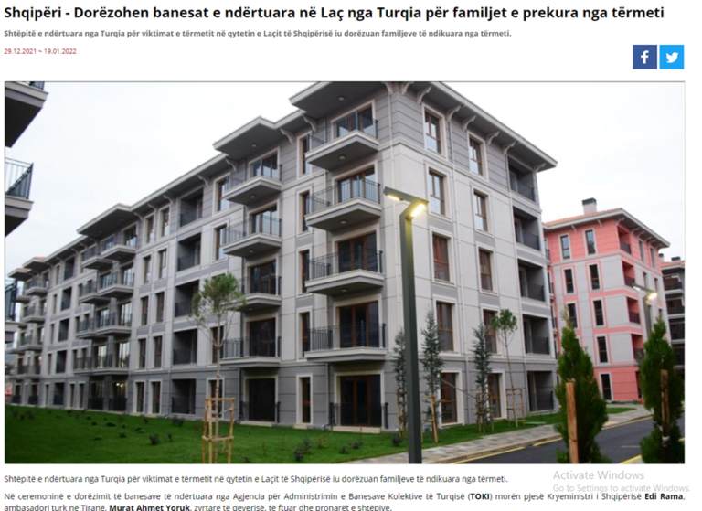 Kush mashtroi në Laç me banesat turke ?
