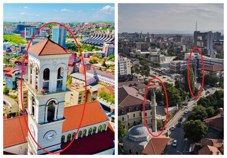 Komuna e Prishtinës e largon foton ku dukej Katedralja “Shën Tereza”, e vendos tjetrën ku duken dy xhami!
