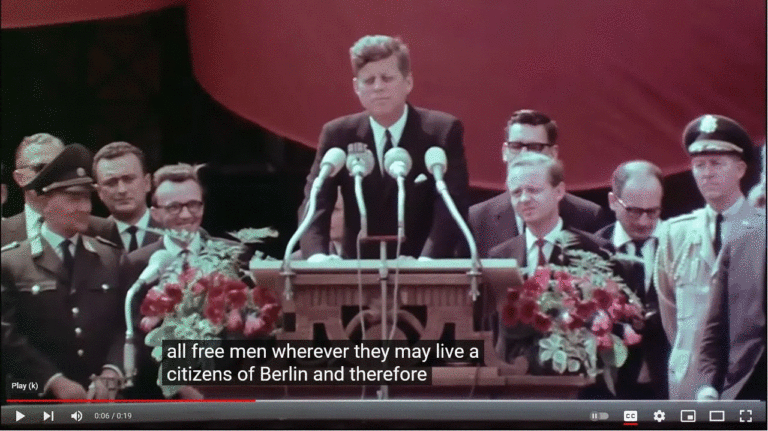 John F. Kennedy, Presidenti i 35-të i SHBA : Ich bin ein Berliner 26 Qershor, 1963