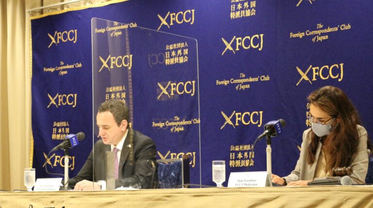 Kryeministri Kurti mbajti konferencë për media në Klubin e Korrespondentëve të Huaj të Japonisë (FCCJ)