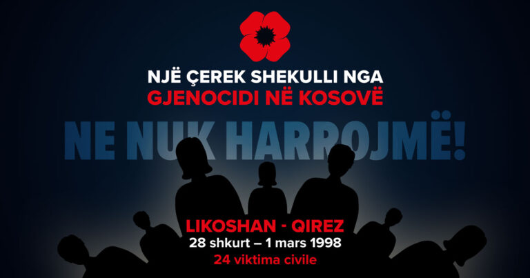 Një çerek shekulli nga aktet gjenocidare në Likoshan dhe Qirez