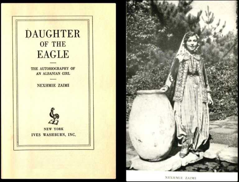 1937 / Kur shtypi amerikan i bënte jehonë librit të Nexhmie Zaimit “Daughter of the Eagle, the autobiography of an Albanian girl — Bija e shqiponjës, autobiografia e një vajze shqiptare”