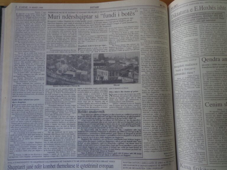 Reportazhi nga kufiri Kosovë-Shqipëri “Muri ndërshqiptar si ‘fundi i botës’”- Mars 1996
