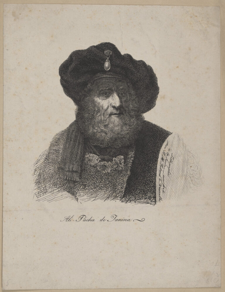 Lettres champenoises (1820) / Pas Mbretëreshës së Anglisë, personazhi që zë më shumë vëmendjen e publikut është pashai i famshëm i Janinës