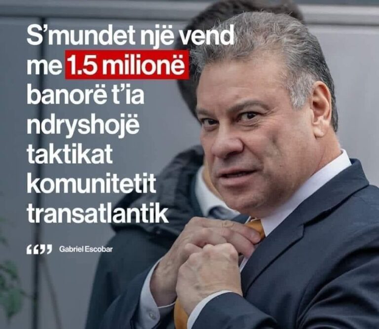 Mirëpo, askush, z. Escobar nuk ka të drejtë t’i diktoj një vendi e populli, që të heqë dorë nga pavarësia e tij!