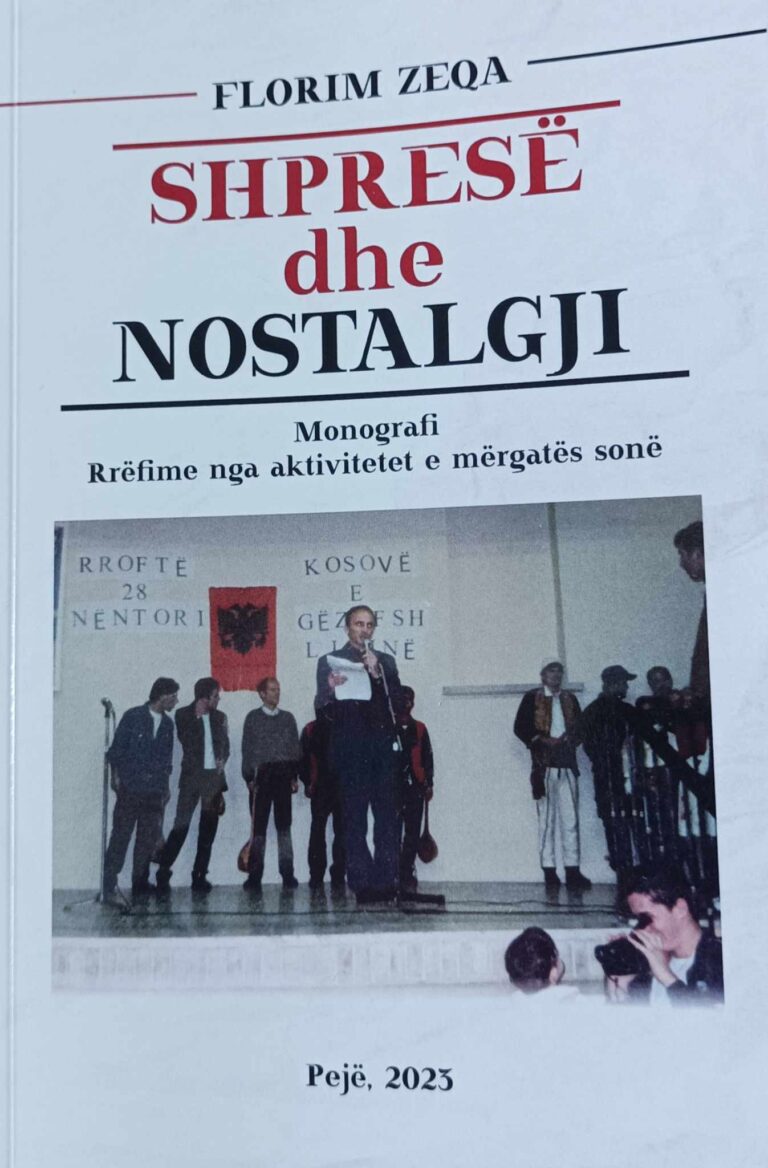 Recension nga Adnan Qaka për librin “SHPRESË DHE NOSTALGJI” të autorit Florim Zeqa