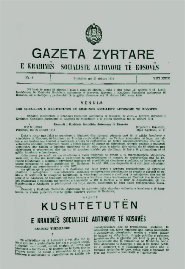 Kosova u pavarësua në themelet e Kushtetutës së vitit 1974