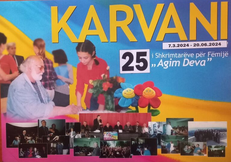 Në Ditën e Mësuesit me 7 Mars 2024, në orën 10, e vazhdon rrugëtimin Karvani i Shkrimtarëve për Fëmijë Agim Deva