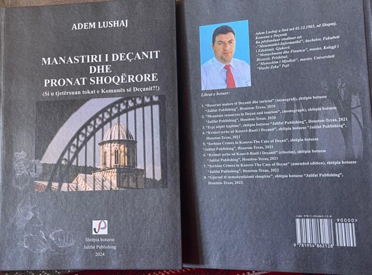 Si u tjetërsuan tokat e komunës së Deçanit, shpjegime të hollësishme të Adem Lushajat në librin e tij më të ri
