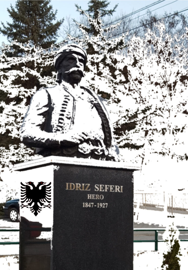 Në Muçibabë trushpërlarët paskan dëmtuar skulpturën e Idriz Seferit