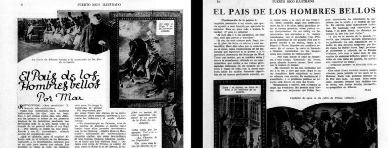 Puerto Rico Illustrado (1935) / “Shqipëria, vendi i burrave të bukur!”— Intervista me poetin anonim shqiptar të humbur nëpër kafenetë e Havanës (Kubë)