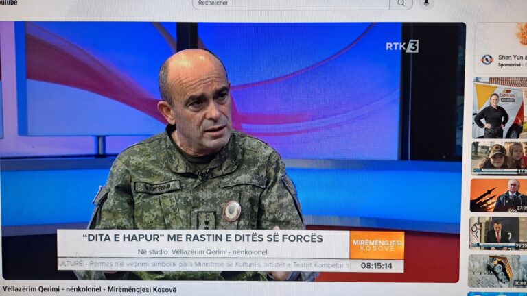 Pjesëza nga intervista e Nënkolonel Vëllazërim Qerimi, në “Dita e Hapur” me rastin e Ditës së Forcës dhënë RTK-së