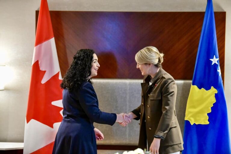 Presidentja Osmani takoi ministren e Punëve të Jashtme të Kanadasë, Mélanie Joly