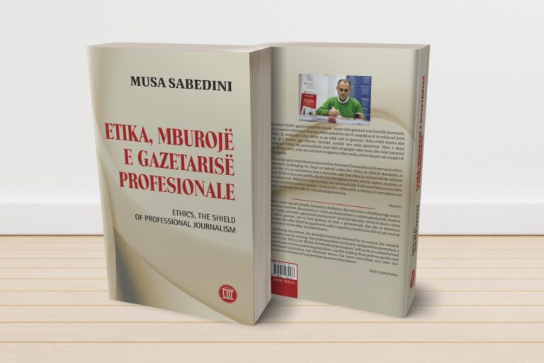 Doli nga shtypi libri “Etika, mburojë e gazetarisë profesionale”, i gazetarit, publicistit dhe profesorit të UBT-së, Musa Sabedini