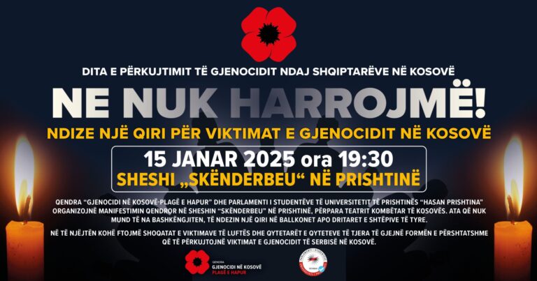 Më 15 janar do të ndizen qirinj në qendër të Prishtinës