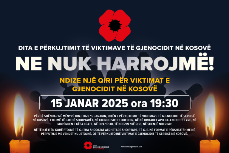 Ndize një qiri për viktimat në Kosovë