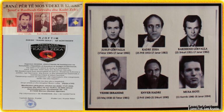 Akademi përkujtimore për Jusuf Gervallën, Kadri Zekën dhe Bardhosh Gërvallën në Vernau: Nderim dhe dëshmi për lirinë e Kosovës