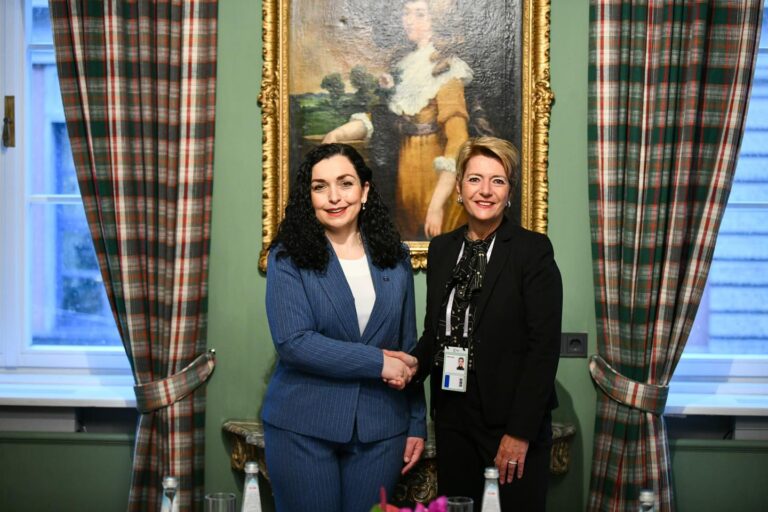 Presidentja Osmani takoi Presidenten e re të Zvicrës, Karin Keller-Sutter