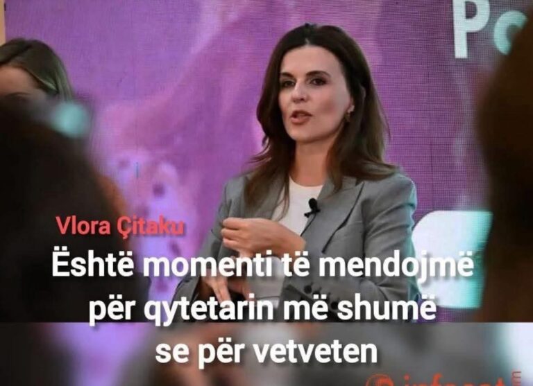 Vlora Çitaku e paska vendosë më në fund që të mendoj më shumë për qytetarin e Kosovës, se sa për vetën!