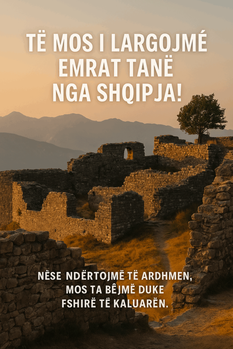 Gjuha Shqipe nuk ka nevojë për zbukurime të huaja, as në rastet, kur bëhen anashkalime të emrave autoktonë