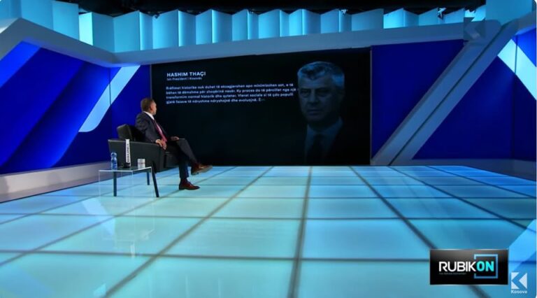 Intervista e Hashim Thaçit nga Haga me Adriatik Kelmendin