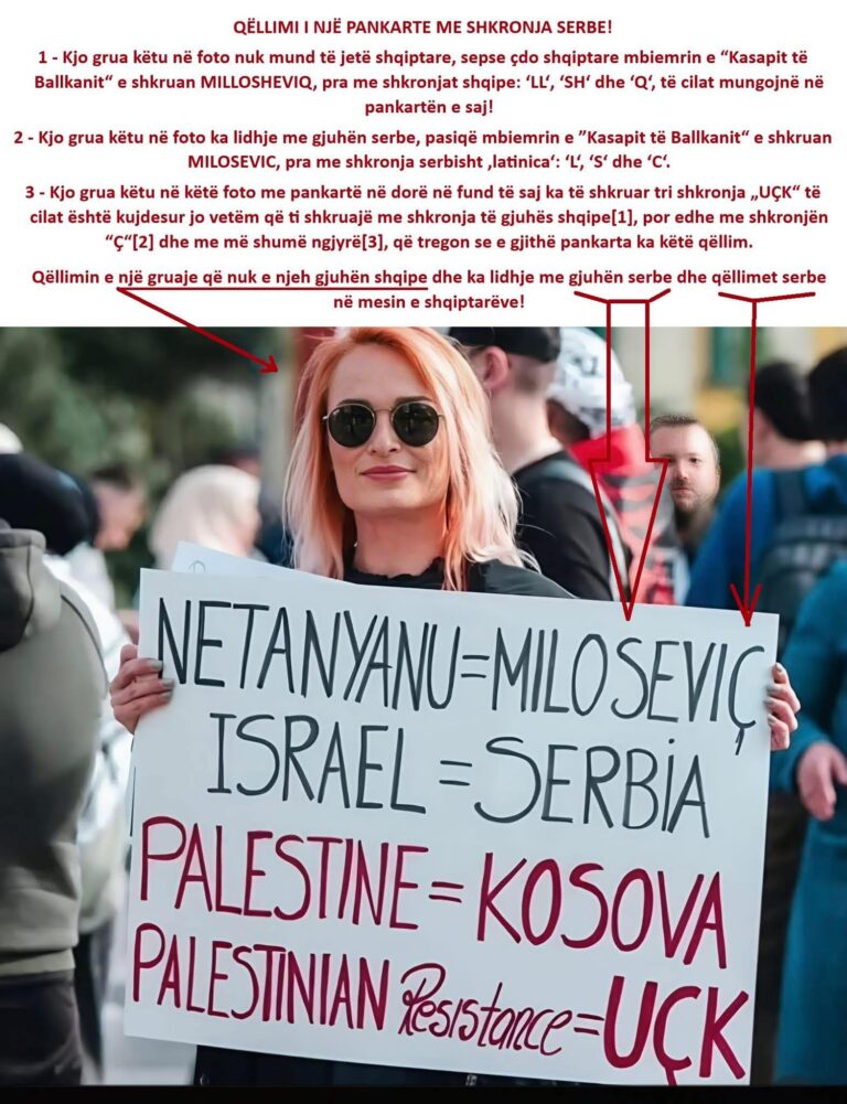 Injorantë që flisni për genocidin në Gaza dhe e krahasoni Palestinen me Kosovën, ju i mohoni gjenocidet turke-osmane ndaj shqiptarëve