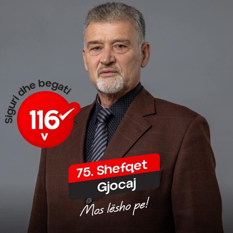 Për Shefqet Gjocajn, kandidatin e LVV për Kuvendin e Kosovës