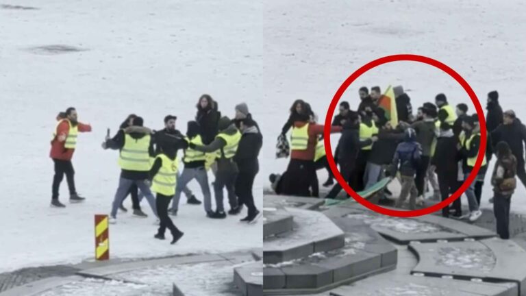 Shiko videon: Arabë dhe kurdë duke u rrahur në mes të Sheshit në Trondheim