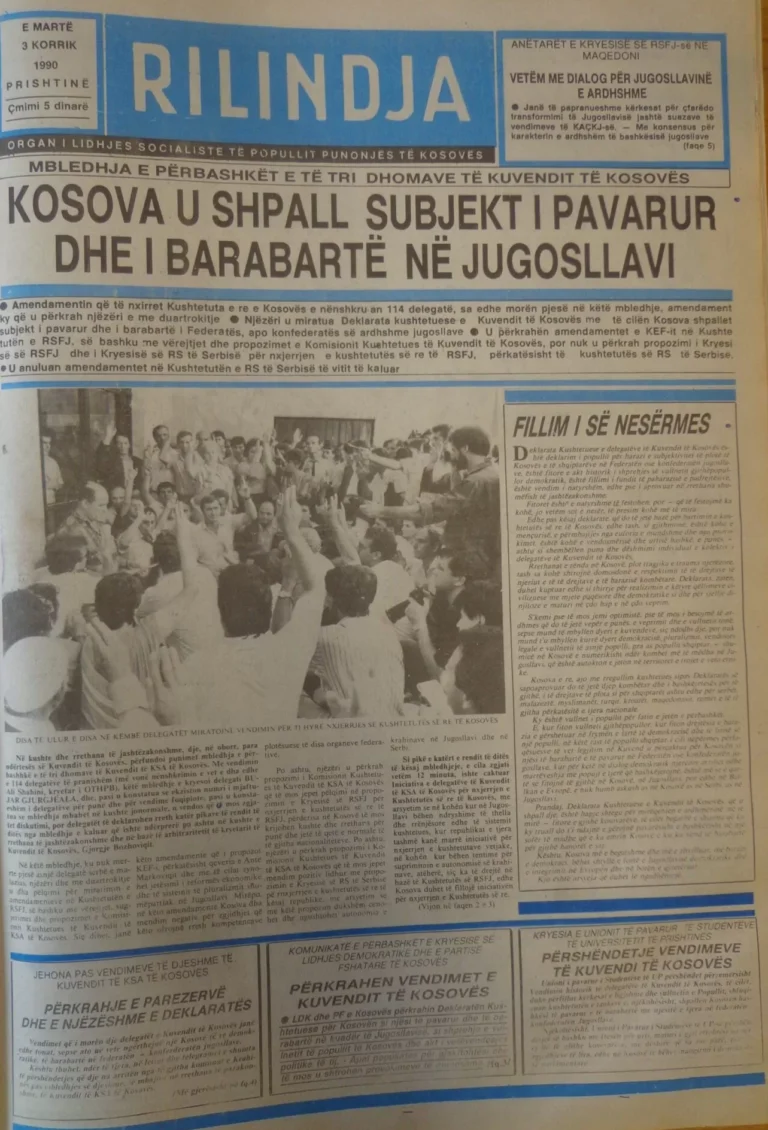 Analisti Florim Zeqa thirrje LDK-së: Veproni sikurse delegatët e Kuvendit të Kosovës më 2 Korrik 1990