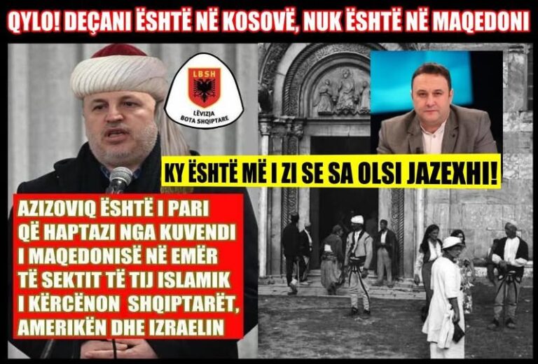 Deputeti Azizoviq e sulmon Lëvizjen e Deçanit nga foltorja e Parlamentit të Maqedonisë