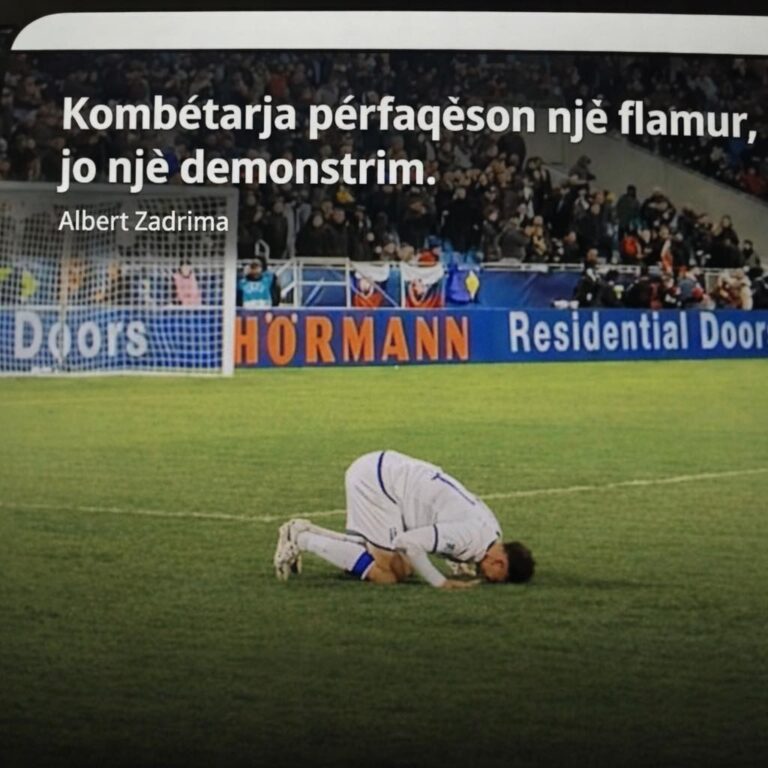 Fusha e sportit, e as ajo e futbollit, nuk është vend demonstrimi fetar