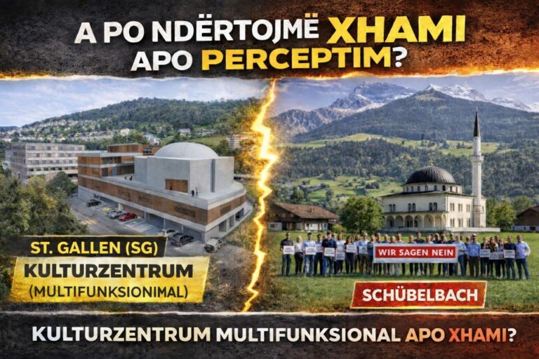Nëse kërkohet mbështetje për një xhami në St. Gallen, atëherë struktura juridike dhe prezantimi publik duhet të jenë në përputhje të plotë