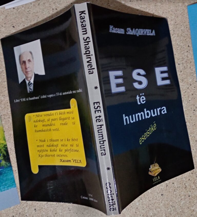 Për librin “Ese të humbura” të autorit Kasam Shaqirvela