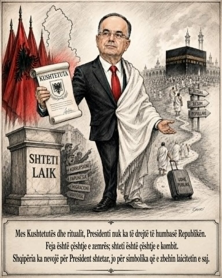 Presidenti Bajram Begaj në Haxh, është gjunjëzimi i shtetit laik shqiptar