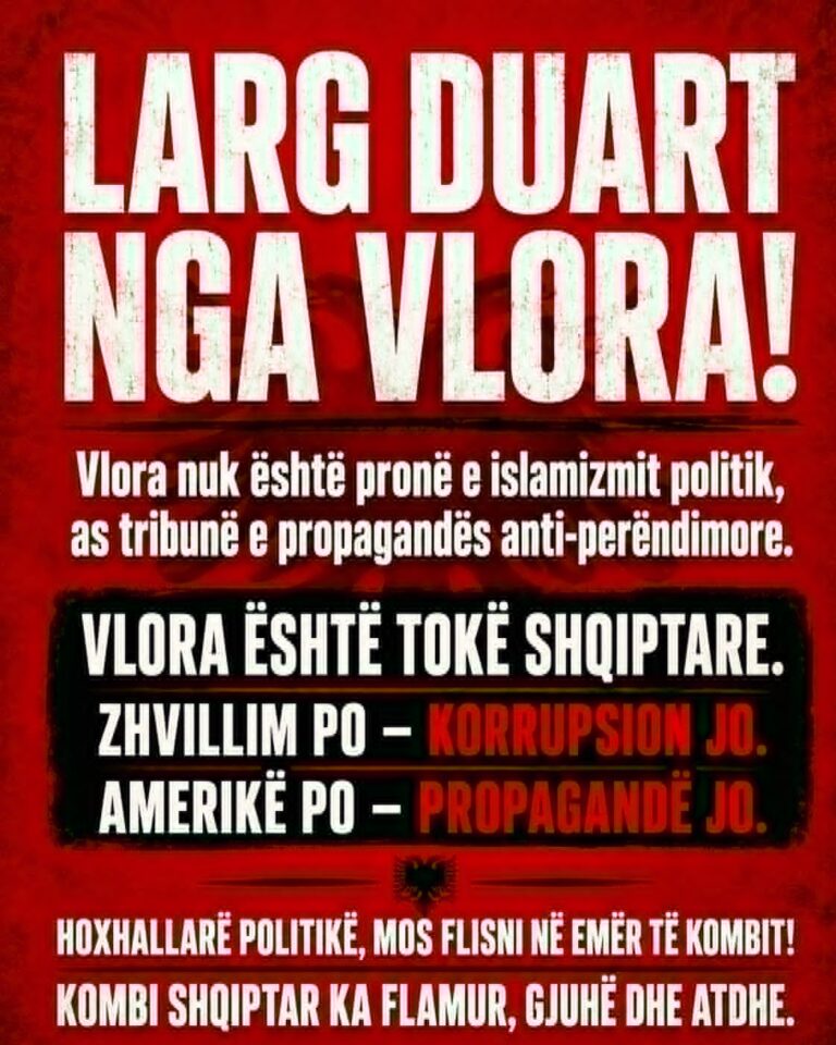 Larg duartë nga Vlora islamistë, grekomëdhenj dhe serbomëdhenj