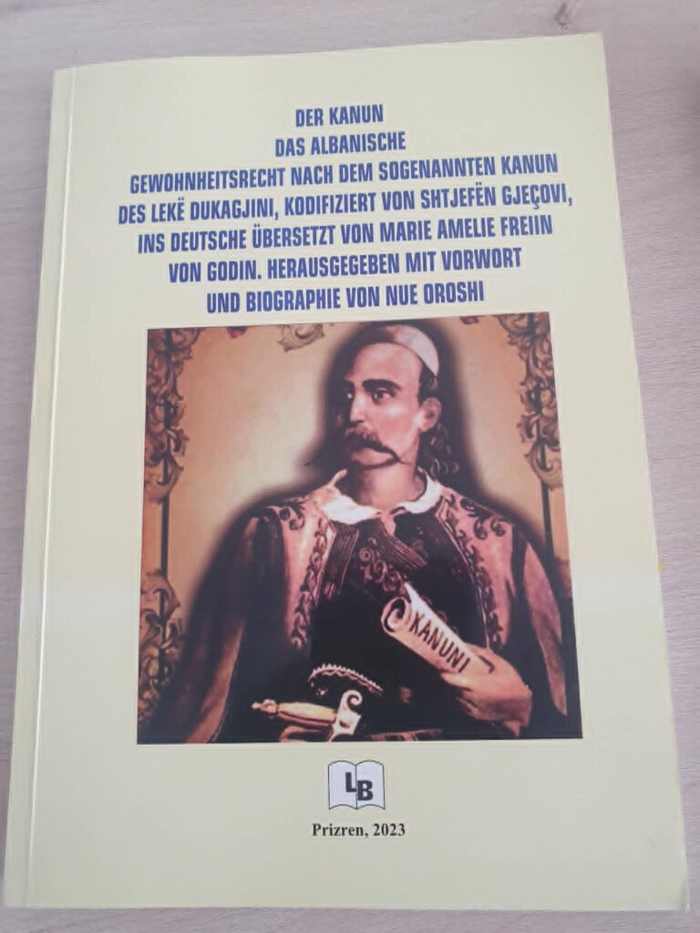 Kanuni i parë i Lekë Dukagjinit i përkthyer në gjuhë të huaj i botuar nga Akademia e Shkencave të Italisë në vitin 1941