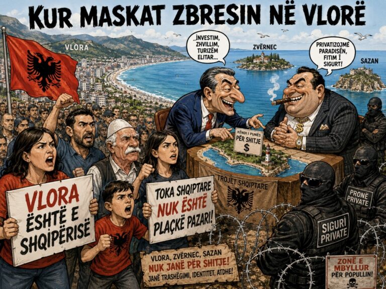 Kur maskat zbresin në Vlorë: toka shqiptare nuk është plaçkë pazari!