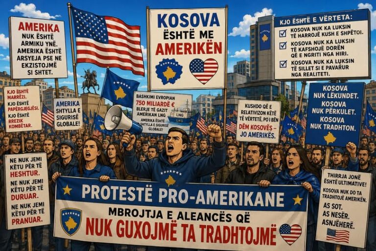 Protestë pro-amerikane – mbrojtja e Aleancës që nuk guxojmë ta tradhëtojmë