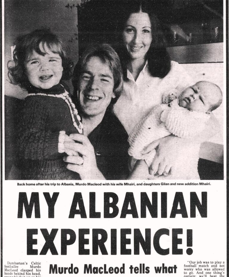 Lennox Herald (1979) / “Përvoja ime shqiptare!” — Rrëfimi ekskluziv i Murdo MacLeod (futbollistit të Celtic) pas kthimit nga Tirana