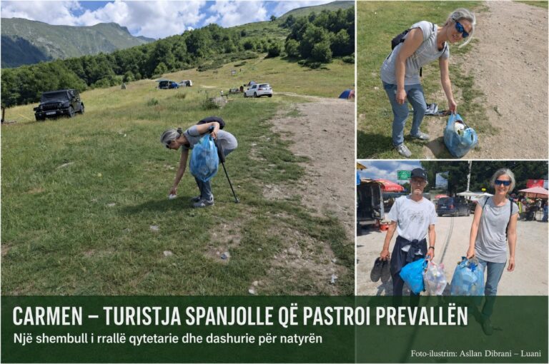 Carmen, turistja spanjolle që pastroi Prevallën dhe na dha një mësim qytetarie