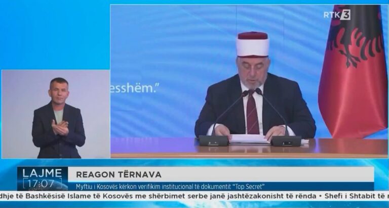 Reagim i Organizatës “Shqiptaria” ndaj RTK-së