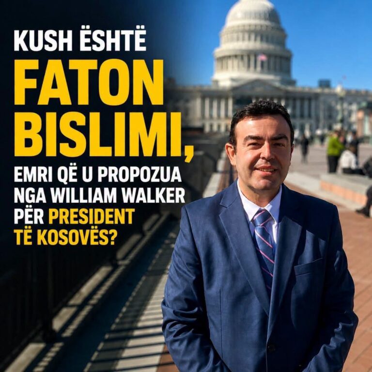 Kur William Walker propozon një emër për President, politika kosovare duhet ta dëgjoj zërin e tij
