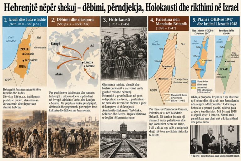 Hebrenjtë nëpër shekuj – dëbimi, përndjekja, Holokausti dhe rikthimi në Izrael